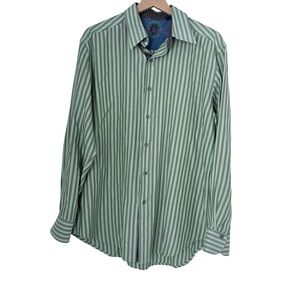 Robert Graham Striped Buttondown Shirt Sz L